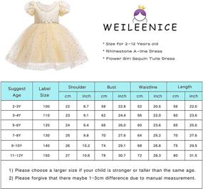 img 3 attached to Weileenice Christmas Princess Ballgown Rhinestone Girls' Clothing