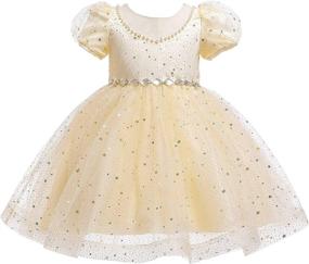 img 4 attached to Weileenice Christmas Princess Ballgown Rhinestone Girls' Clothing