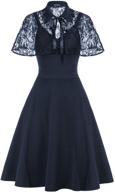 👗 gothic inspired flared cocktail dress for women's wedding attire logo