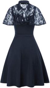 img 3 attached to 👗 Gothic Inspired Flared Cocktail Dress for Women's Wedding Attire