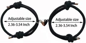 img 3 attached to 🔗 Pair of Adjustable Magnetic Distance Bracelets, Perfect Gifts for Boyfriend, Girlfriend, or Best Friend