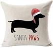 lynzym christmas dachshund decorative pillowcover logo