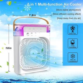 img 3 attached to Portable Conditioner Personal Evaporative Humidifier Heating, Cooling & Air Quality for Air Conditioners