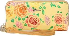 img 4 attached to 👛 Artseye Genuine Leather Wallets with Embossed Design for Women's Handbags