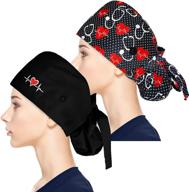 fesciory adjustable working caps with button & sweatband for women, ponytail pouch hats for long hair - improved seo logo