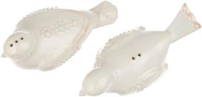 img 3 attached to 🐦 Lenox French Perle White Bird Salt and Pepper Shakers -