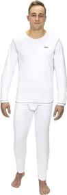 img 4 attached to 🧣 Men's Thermal Underwear Set - Sleeve Shirt & Pants, Base Layer with Leggings Bottoms for Skiing/Extreme Cold