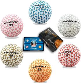 img 4 attached to 🏌️ Kaede Fly Distance Golf Balls - Half Dozen, 2 Tone Color, Pack of 6 Balls