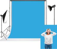 📷 urctepics 5x7ft pro microfiber blue photography backdrop: perfect pure solid blue background for photographers, birthdays, baby portraits, and studio props logo