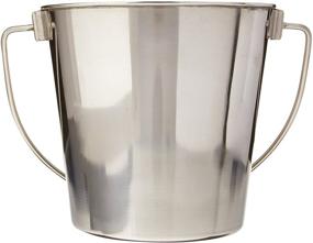 img 2 attached to 🐾 Highly Durable Stainless Steel Round Bucket for Pets