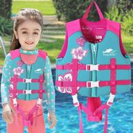 👶 kids swim vest - baby swimming jacket with print design, adjustable safety strap | float swim vest buoyancy swimwear suitable for 2-9 years logo