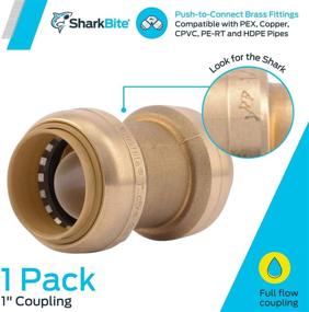 img 3 attached to 🦈 SharkBite 1 Inch Brass Push-To-Connect Straight Coupling Fitting for PEX, Copper, CPVC, PE-RT or HDPE Pipe - U020LFA: Seamless Pipe Connection Solution