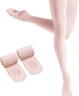 🩰 heth ballet tights for girls: ultra soft toddler dance ballet convertible tights with holes логотип