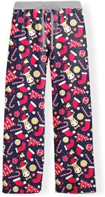 img 1 attached to 🎅 Kids Christmas Lounge Bottom Trousers | Wide Leg Drawstring Pants for Boys and Girls Ages 5-14