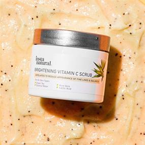 img 2 attached to 🌿 Brightening Vitamin C Face Scrub: Natural Cleansing Exfoliator for Oily, Dry & Sensitive Skin - Blackhead Reducing Facial Mask + Deep Pore Cleanser - Green Tea & Coconut Water Infused - 2oz