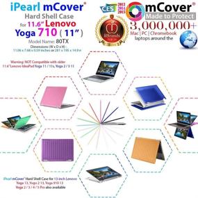 img 3 attached to 💻 mCover iPearl Hard Shell Case for New 11.6" Lenovo Yoga 710 (11) Laptop - Aqua | Improved SEO