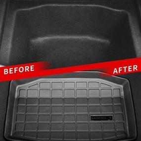 img 1 attached to Xipoo Fit Tesla Model 3 Trunk Mat Storage Mat TPE Cargo Liner Cargo Tray Storage Mat For Tesla Model 3 Accessories (Rear Cargo Tray Storage Mat)