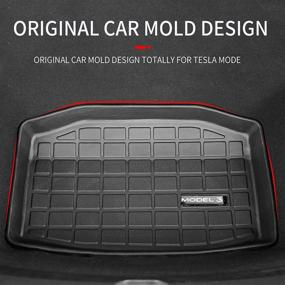 img 2 attached to Xipoo Fit Tesla Model 3 Trunk Mat Storage Mat TPE Cargo Liner Cargo Tray Storage Mat For Tesla Model 3 Accessories (Rear Cargo Tray Storage Mat)