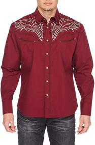 img 4 attached to Rodeo Clothing Embroidered Western Inspired Men's Clothing and Shirts