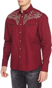 img 2 attached to Rodeo Clothing Embroidered Western Inspired Men's Clothing and Shirts