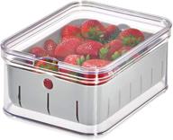 🥦 idesign crisp clear/gray bpa-free plastic produce storage bin - 8.32"x6.32"x3.76" - efficient kitchen organization solution логотип