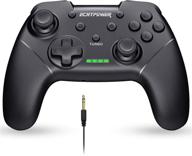 🎮 enhanced switch pro controller: audio function, echtpower remote wake up, one-click connect, turbo, vibration, wireless - for switch/switch lite/switch oled logo