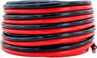 gs power 12 gauge ofc flex zip cord speaker cable for car stereo amp remote, automotive trailer harness wiring - 25ft red & 25ft black bonded – pure copper logo