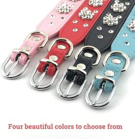 img 1 attached to Cute Dog Collar Bling Rhinestones Dogs