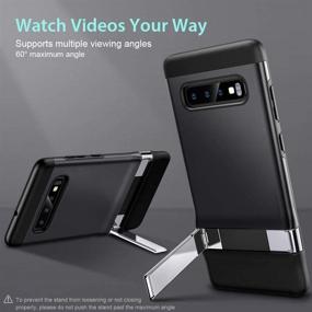 img 3 attached to ESR Metal Kickstand Case for Samsung Galaxy S10 Plus - Ultimate Drop Protection & Versatile Stand, Black