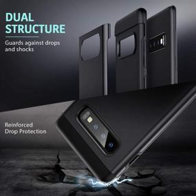 img 1 attached to ESR Metal Kickstand Case for Samsung Galaxy S10 Plus - Ultimate Drop Protection & Versatile Stand, Black