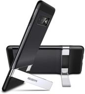 чехол esr metal kickstand для samsung galaxy s10 plus - комплексная защита от падений и универсальная подставка, черный. логотип