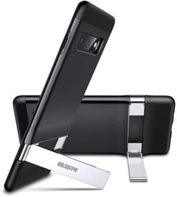 img 4 attached to ESR Metal Kickstand Case for Samsung Galaxy S10 Plus - Ultimate Drop Protection & Versatile Stand, Black