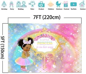 img 2 attached to Mehofoto Unicorn Baby Shower Backdrop: Royal Princess Rainbow Theme - 7x5ft Vinyl Party Banner for Unicorn Themed Baby Shower - Stunning Decoration Supplies