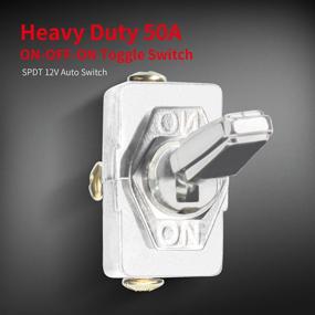 img 3 attached to 🔌 DaierTek Heavy Duty 3 Position Toggle Switch 50 Amp 12V - 2pcs: ON-Off-ON SPDT 3 Pin 12 Volt Toggle Switch for Automotive Car