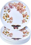 fluttering collection decorative plastic plates - set of 20 dinner plates, 10.25 inches logo