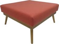 🛋️ coral/natural mid century fabric ottoman by christopher knight home: chic and comfortable addition to your living space logo