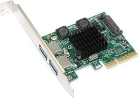 img 4 attached to 🖥️ Padarsey U3102A Расширительная адаптерная плата для ПК - PCI-Express2 to USB 3.1 - Высокая скорость с чипом ASM3142