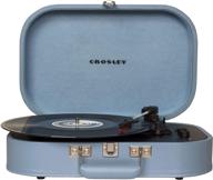 🎵 crosley cr8009a-glc discovery винтажный 3-секционный портативный проигрыватель в кейсе с bluetooth, glacier: без усилий наслаждайтесь виниловыми пластинками в любом месте. логотип