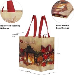 img 2 attached to 👜 Resistant Laminated Reusable Christmas Shopping Bags