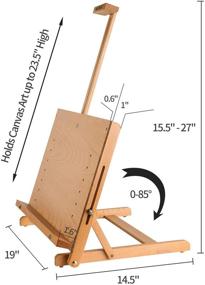 img 3 attached to 🎨 MEEDEN Large H-Frame Adjustable Wooden Tabletop Easel for Artists - Solid Beech Drawing Board for Drawing, Sketching & Painting - Holds Canvas up to 23" High - Ideal for Teens & Painters