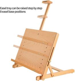 img 2 attached to 🎨 MEEDEN Large H-Frame Adjustable Wooden Tabletop Easel for Artists - Solid Beech Drawing Board for Drawing, Sketching & Painting - Holds Canvas up to 23" High - Ideal for Teens & Painters