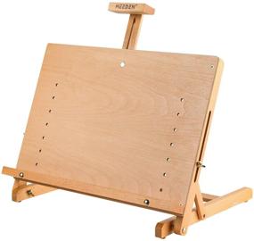 img 4 attached to 🎨 MEEDEN Large H-Frame Adjustable Wooden Tabletop Easel for Artists - Solid Beech Drawing Board for Drawing, Sketching & Painting - Holds Canvas up to 23" High - Ideal for Teens & Painters