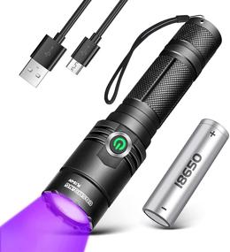 img 4 attached to 🔦 Discover COSMOING's Powerful 395nm UV Flashlight for Pet Urine Detection, Scorpion and Bed Bug Inspection – Featuring IP65 Waterproof Rechargeable Black Light