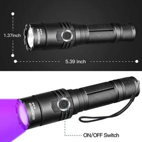 img 3 attached to 🔦 Discover COSMOING's Powerful 395nm UV Flashlight for Pet Urine Detection, Scorpion and Bed Bug Inspection – Featuring IP65 Waterproof Rechargeable Black Light