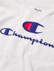img 2 attached to Белые мужские футболки Champion с рисунком на рукаве