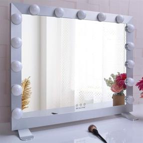 img 2 attached to BEAUTME Vanity Mirror with Lights: Tabletop or Wall Mounted Lighted Mirror with Detachable 10X Magnification Spot Cosmetic Mirror (l611-15)