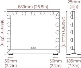 img 1 attached to BEAUTME Vanity Mirror with Lights: Tabletop or Wall Mounted Lighted Mirror with Detachable 10X Magnification Spot Cosmetic Mirror (l611-15)