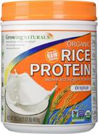 🌾 discover the benefits of growing naturals organic rice protein powder: original, 16.2 ounce logo