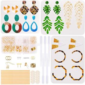 img 4 attached to 💍 Complete Earring Resin Casting Set: Bohemian Drop Dangle Molds, Hooks, Rings, Posts for Resin Jewelry