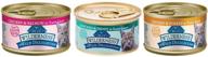 blue buffalo wilderness wild delights grain-free natural cat food variety bundle - 3 flavor pack, 6 cans total: chicken &amp; turkey, chicken &amp; salmon, chicken &amp; trout (3 ounces each) logo